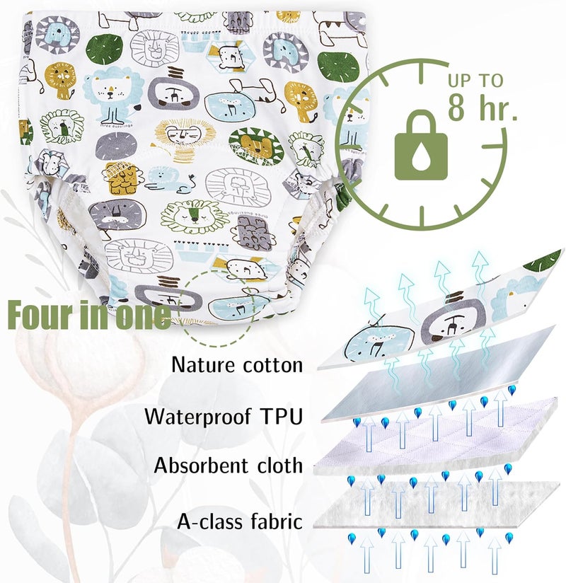 Max Shape Cotton Training Pants for Baby and Toddler Boys,Toddler Boys Potty Training Underwear 5 Pack - Image 3